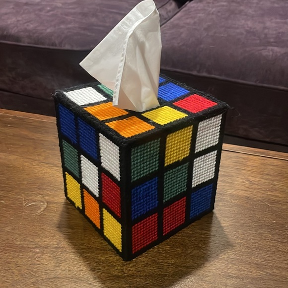 Rubix Cube Tissue Box Cover - Picture 2 of 2